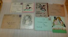 Vintage Lot of 4 mailed Greeting Cards, postmarked early 1930's Cory Indiana  picture