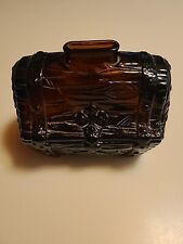 Vtg. Brown Glass Colored Bank picture