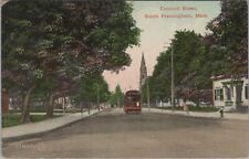 Concord Street South Framingham Massachusetts Trolley 1912 Postcard picture