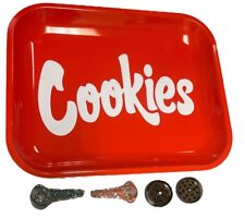 10x12 BIG Cookies Rolling Tray + (2) TWISTY Smoking Glass Pipe Bowl + GRINDER picture