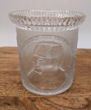 EAPG Antique 25th US President William McKinley Campaign Vintage Glass Mug 1896 picture
