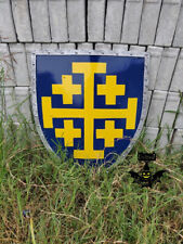 Yellow and Blue Jerusalem Authentic Templar Shield - Home Decor Templar Shield picture