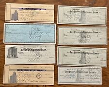 Vintage The Peoples National Bank of Tyler Texas  Lot of 8 Checks 1934 - 1940 picture