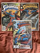 Adventures of Superman vol.1 #425, 447, 471 (1987-1990) Good Condition picture