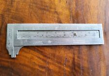Vintage The Executive Pocket Chum Sliding Caliper Stainless Machinist Tool USA picture