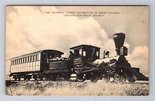 Chicago IL-Illinois, The Pioneer First Locomotive, Antique, Vintage Postcard picture