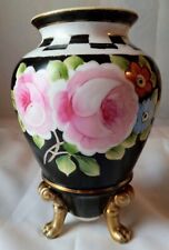 Vtg. Art Deco Porcelain Hand Painted Footed Vase picture