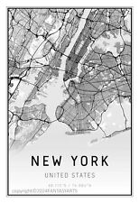 New York City Map Print Black and White Poster sized Photo Print 13
