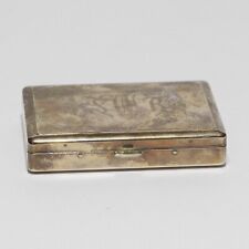 Vintage Silver Metal Mirror Tissue Box Holder Case Compact Engraved  picture