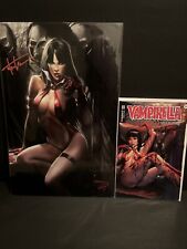 Vampirella year one and Vampirella 11 x 17 art print Signed By Tyler Kirkham picture