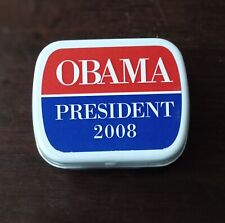 Rare US President Obama, 2008 Metal Tin Of Mints, Never Opened, Collectible  picture