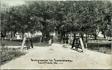 Entrance to Cemetery Fairfield Illinois IL 1922 Photoette Postcard D2 picture