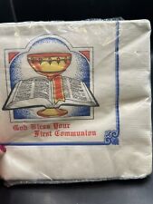 Vintage First Communion Luncheon Napkins (20) picture