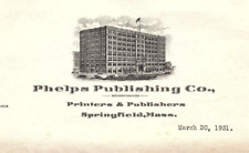 1931 SPRINGFIELD MA PHELPS PUBLISHING CO. PRINTERS & PUBLISHERS LETTERHEAD Z4586 picture
