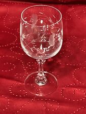 Princess House Bordeaux HERITAGE Floral Cut Clear 6 inch Wine Glass picture