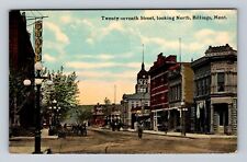 Billings MT-Montana, Twenty-seventh Street North, Vintage c1911 Postcard picture