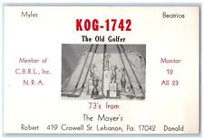 c1960s The Old Golfer The Moyers Lebanon PA Unposted QSL Ham Radio Postcard picture