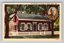 Milan OH-Ohio, Birthplace of Thomas A Edison, Antique Vintage Souvenir Postcard picture