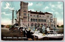 San Antonio Texas TX Outdoor Chili Stands Federal Post Office Postcard  1911 picture
