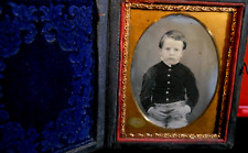 1/9th Size Daguerreotype of young boy in full case picture