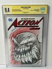 Action Comics #1000 CBCS 9.4 Sketch Cover 2018 Signed & Sketched Tyler Kirkham picture