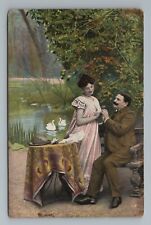 Love Romance Couple Man Woman Vintage Postcard picture