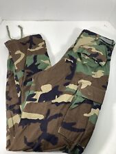 BDU Pants Woodland Camouflage Camo Ripstop Cargo Men 30X34 Small Long Vintage picture