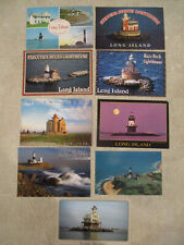 Lot of 9 Long Island NY Lighthouses, Unposted picture