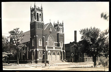 Vintage Postcard 1930's St. Cecilia's Catholic Church, Hastings, Nebraska (RPPC) picture
