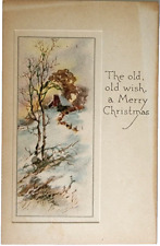 Postcard The Old Old Wish A Merry Christmas Gibson picture