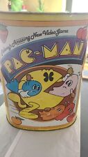 Vintage 1980 Cheinco Pac-Man Arcade Metal Trash Can Display Bally Midway 10 x 13 picture