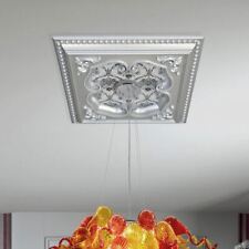 Silver Four Leaf Clover Square Chandelier Ceiling Medallion 24in picture
