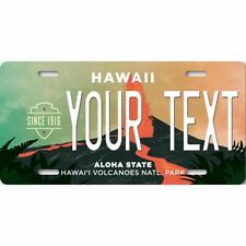 Hawaii 2000s Volcanoes National Park custom license plate tag personal YOUR TEXT picture