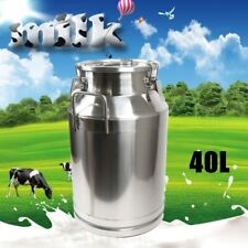 40L/10.56 Gallon Milk Can - Heavy Duty Milk Jug Milk Bucket 304 Stainless Steel picture