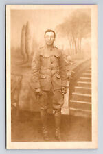 RPPC Studio Portrait of Unknown WWI Corporal Postcard picture