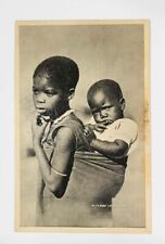 Vintage RPPC A Tembu Child Study 2 Young African Children Uncirculated Post Card picture