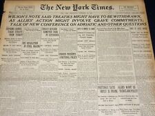 1920 FEBRUARY 18 NEW YORK TIMES - WILSON SAYS TREATIES MAY BE WITHDRAWN- NT 7885 picture