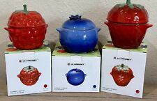Le Creuset Strawberry Raspberry Blueberry Set 3 Fruit Cocottes Stoneware New picture