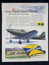 Magazine Ad* - 1942 - Goodyear Aircraft - World War 2 - Tricycles picture