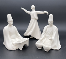 Yildiz Pasabahke Porcelain Turkish 'Whirling Dervish' Sufi Dancer (SET of 3) EUC picture