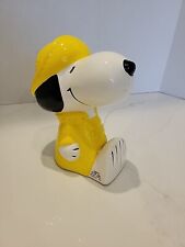SNOOPY FIGURE 1966 UNITED FEATURE SYNDICATE WEARING YELLOW RAIN JACKET & HAT picture
