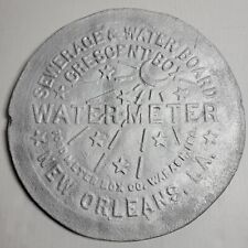 Custom Concrete Wall Plaque New Orleans LA Crescent Box City Water Meter Cover picture