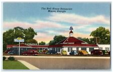 c1940's The Bell House Restaurant Exterior Roadside Macon Georgia GA Postcard picture