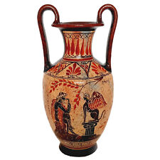 Multicoloured Greek Pottery Amphora Vase 30cm,Oedipus and Sphinx picture