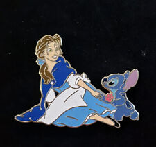 LE 100 RARE Disney Pin Stitch & Belle Be My Valentine Beauty and The Beast  NIP picture
