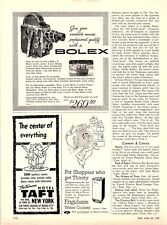 Print Ad 1955 Bolex Movie Camera/ Taft Hotel/Frigidaire/Comptometer Dictation picture