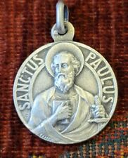 St. Paul Vintage & New Sterling Medal Catholic France Patron Of Missions picture