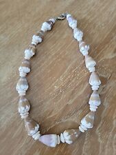 VINTAGE 1970's HAWAIIAN RAT CONE SHELL NECKLACE WITH PUKA SHELL SPACERS. picture