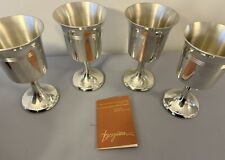 GE Wine Goblets GENERAL ELECTRIC JOSTENS Pewter Lot Of 4 Vintage picture