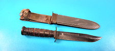 WWII Camillus U.S.N Mark 2 Fighting Combat Knife + US Navy Sheath picture